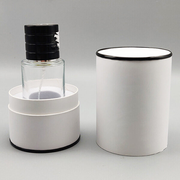 Luxury high end cardboard paper tube perfume packaging